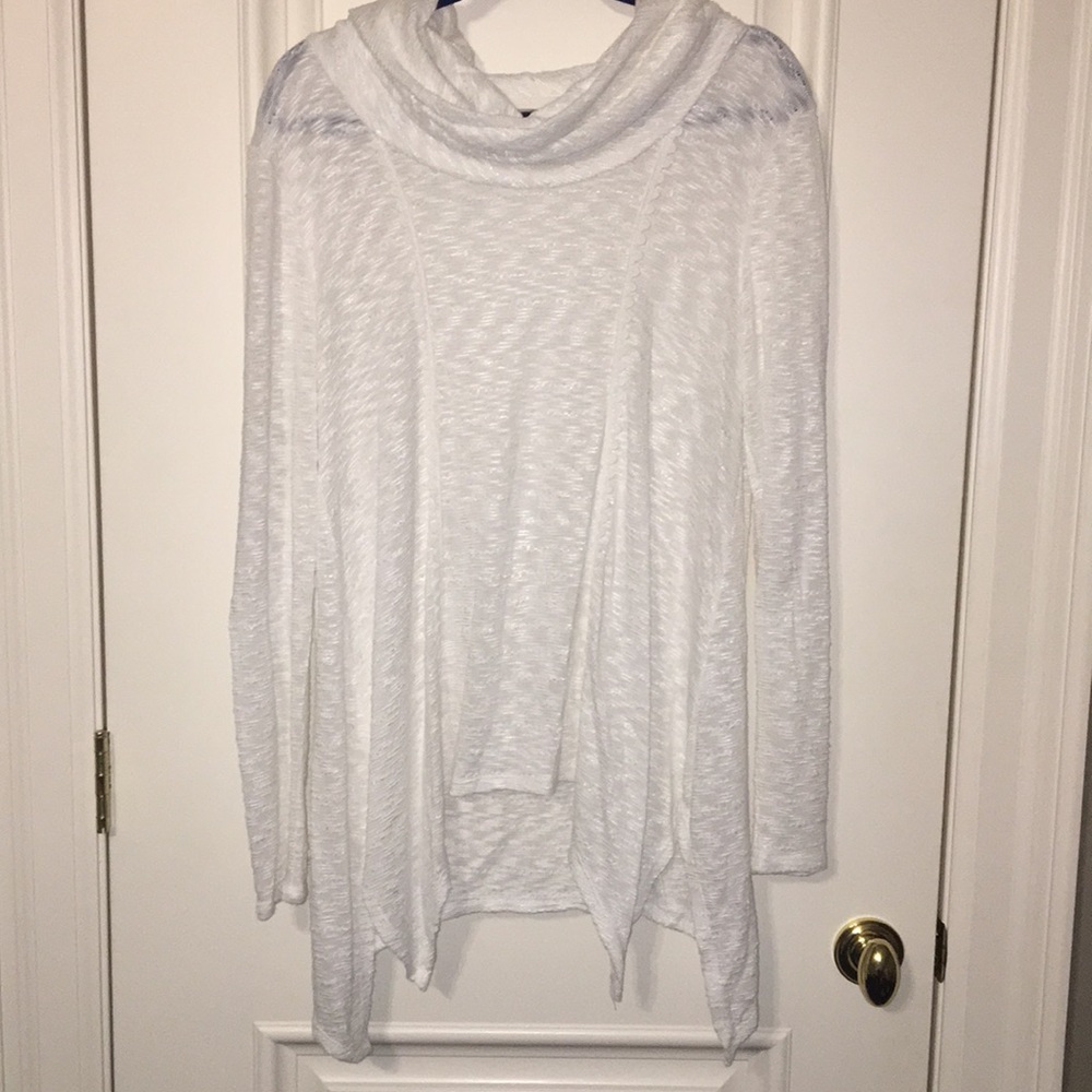White cowl neck tunic